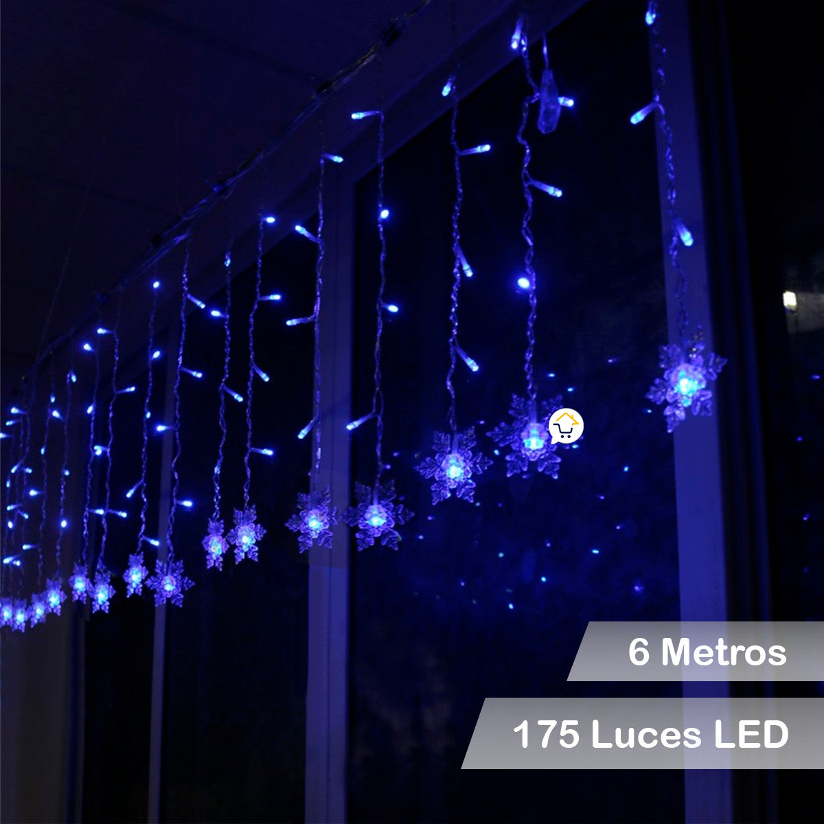 Luces Led Copos De Nieve