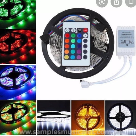 cinta led multicolor rítmica y bluetooth