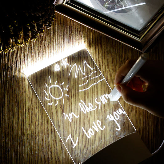 tablero para notas con luz led