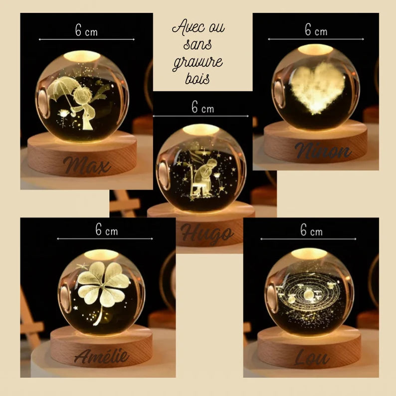 Esferas De Cristal Con Luz Led
